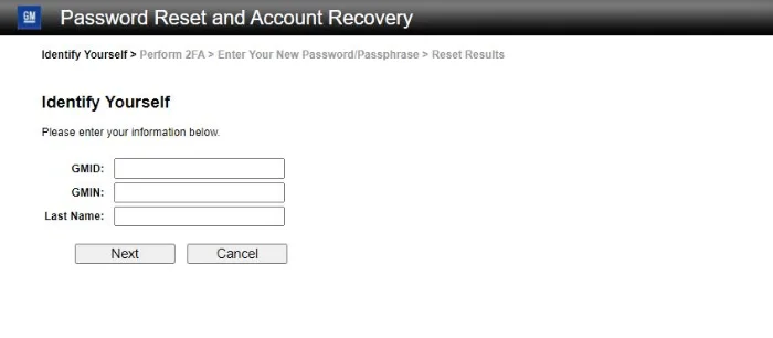 GM Socrates Password Reset Procedure